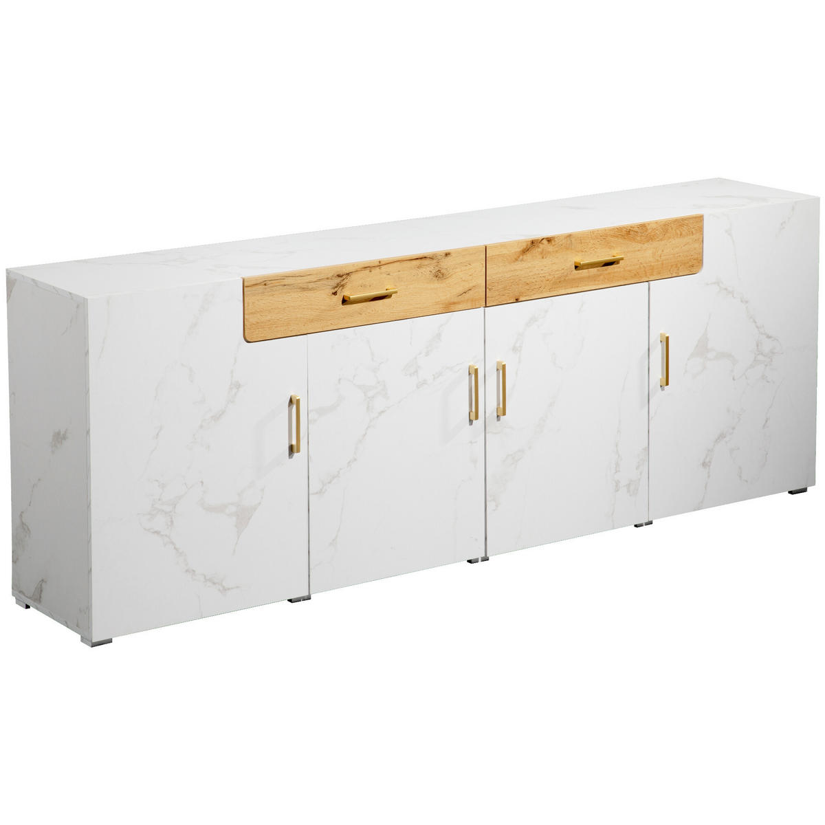 SIDEBOARD Weiß 208/39,5/80 cm - Weiß, Holzwerkstoff (39.5/80/208cm) - Urban Meuble
