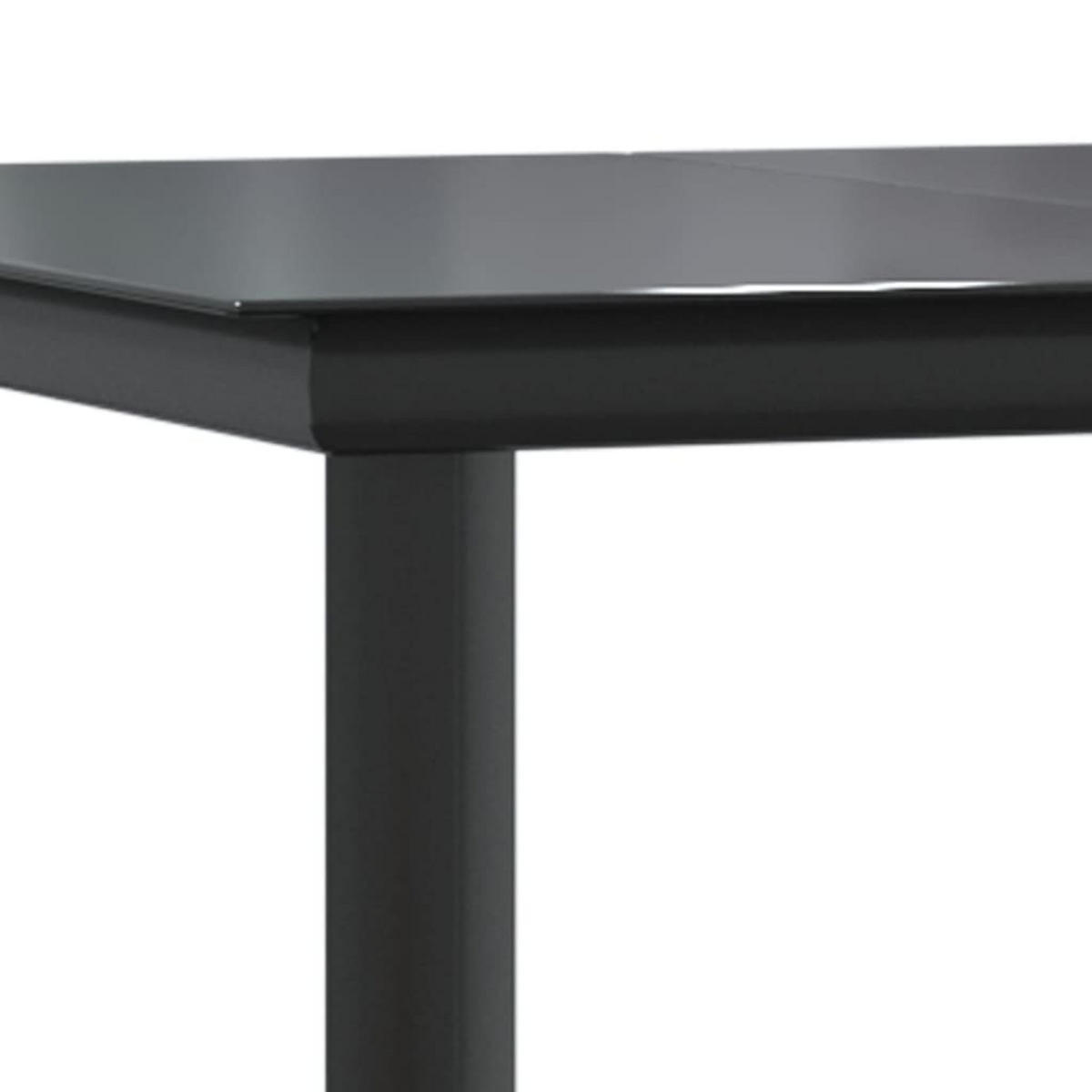 GARTEN-ESSGRUPPE 5-TLG. Mit Kissen Schwarz Poly Rattan - Creme/Schwarz, Kunststoff - vidaXL