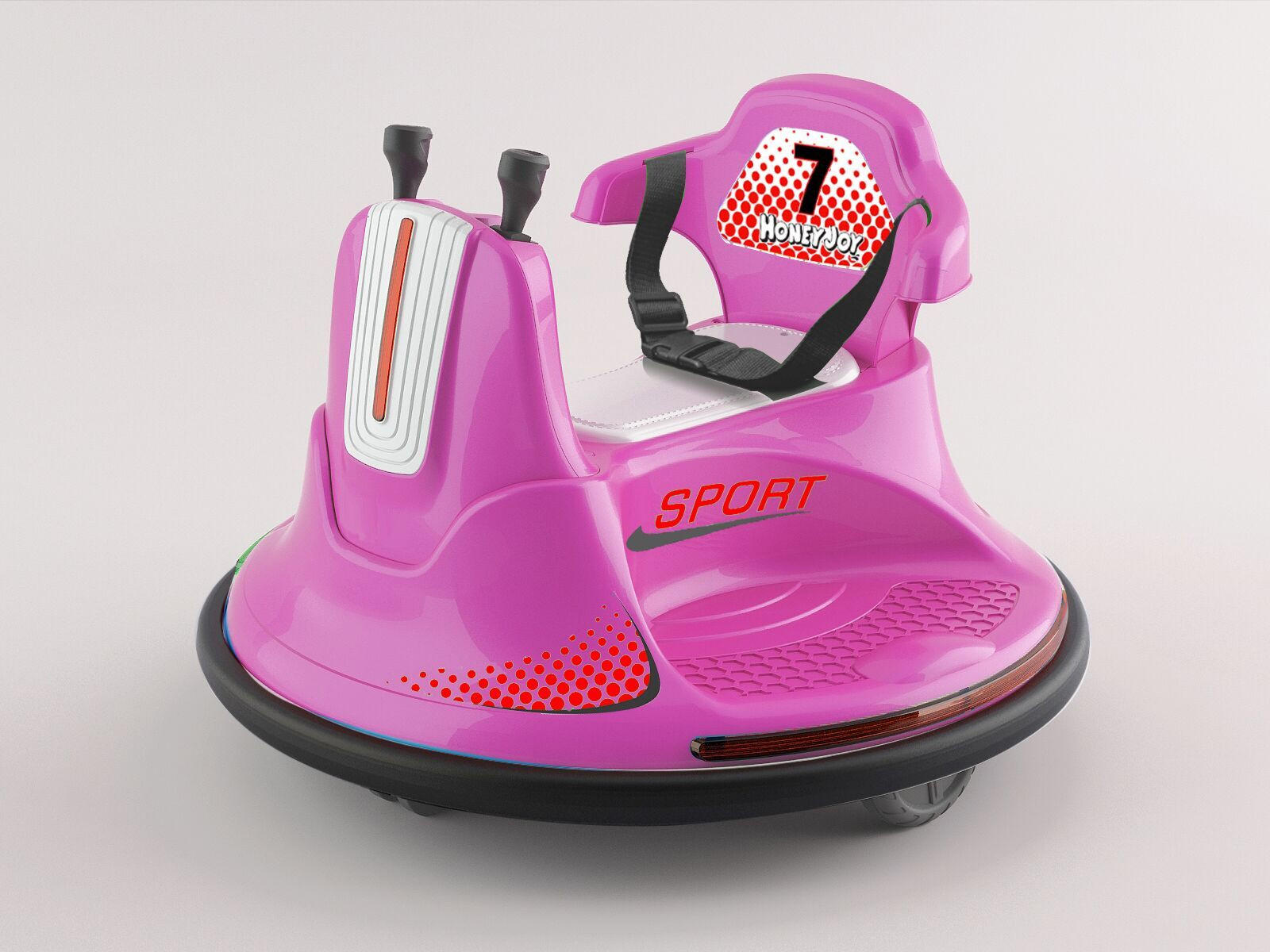 AUTOSCOOTER Aufsitz Kinder Rosa - Pink, Kunststoff (66.5/47.6/66.5cm) - COSTWAY