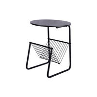 BEISTELLTISCH Riqueza - Schwarz - 40/40/49 cm - Schwarz, Metall (40/40/49cm) - Leitmotiv