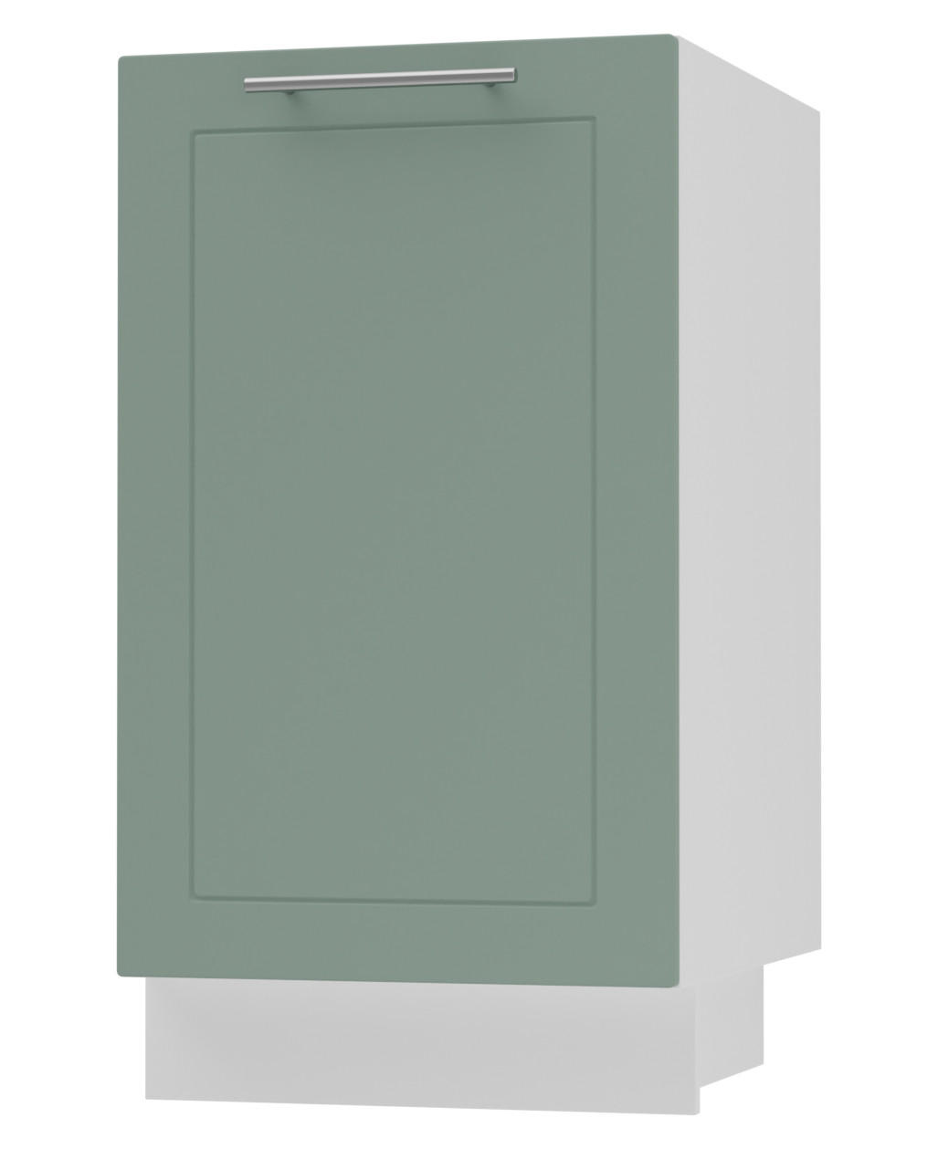 KÜCHENUNTERSCHRANK Kvantum D1D/45 Mint Matt / Weiß Matt 45 / 50 / 82cm - Weiß/Mintgrün, Holz/Holzwerkstoff (45/82/50cm) - Feldmann-Wohnen