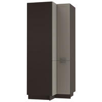 ECKVORRATSSCHRANK Kvantum D24N/207 Lava / Beige Matt - Dunkelgrau/Beige, Holz/Holzwerkstoff (90/207/90cm) - Feldmann-Wohnen