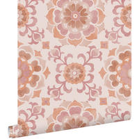 TAPETE Fliesenmuster 50 x 900 cm - Terracotta, Papier (50/900cm) - ESTAhome