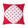 PATCHWORK-KISSENHÜLLE Herzen 45/45 cm - Rot, Textil (45/45cm) - Homescapes