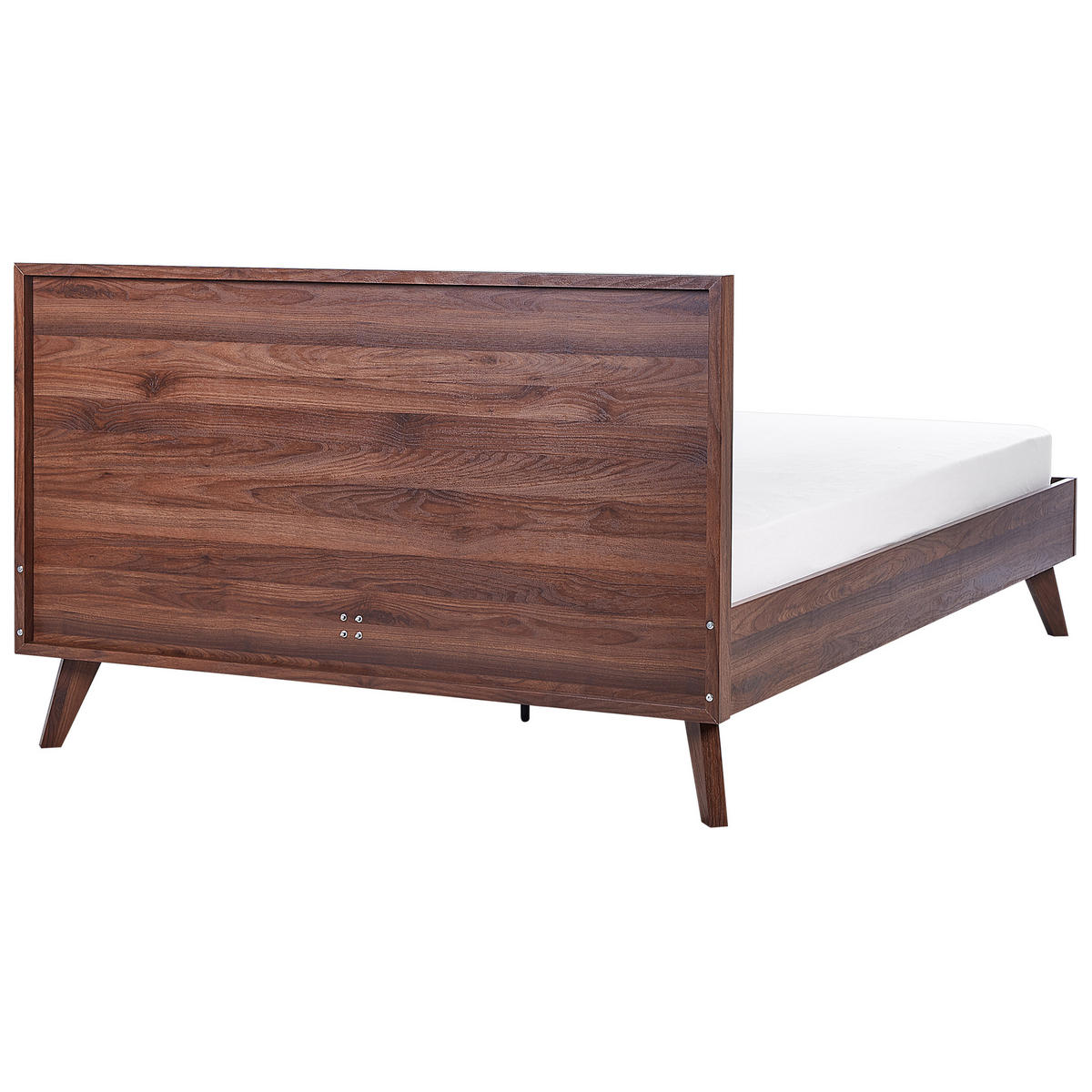 BETT mit Lattenrost 160/200 cm Braun Monpazier - Braun/Naturfarben, Holzwerkstoff (160/200cm) - Beliani