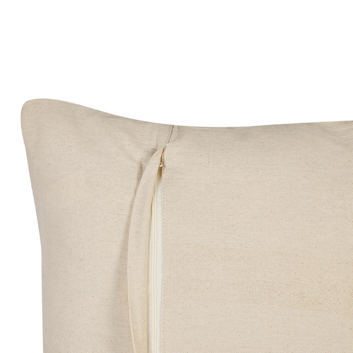 DEKOKISSEN 2er-Set Cremeweiß 45/45 cm Catalpa - Ecru, Naturmaterialen/Textil (45/45cm) - Beliani