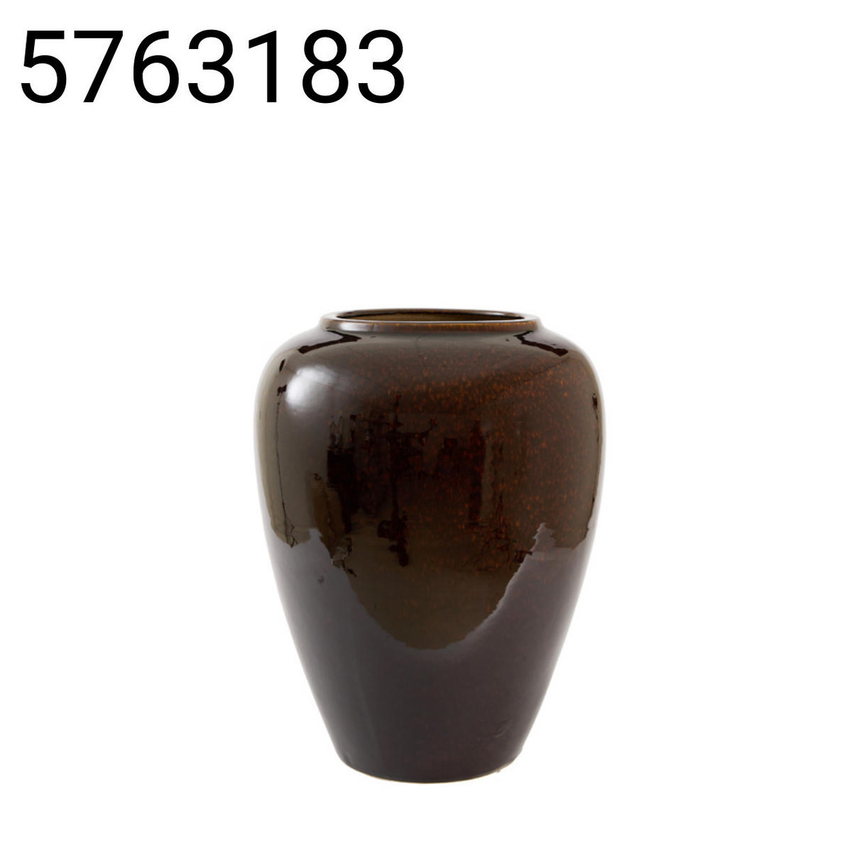 VASE Valeria - Braun - 50/50/64 cm - Braun, Keramik (64cm) - Light & Living