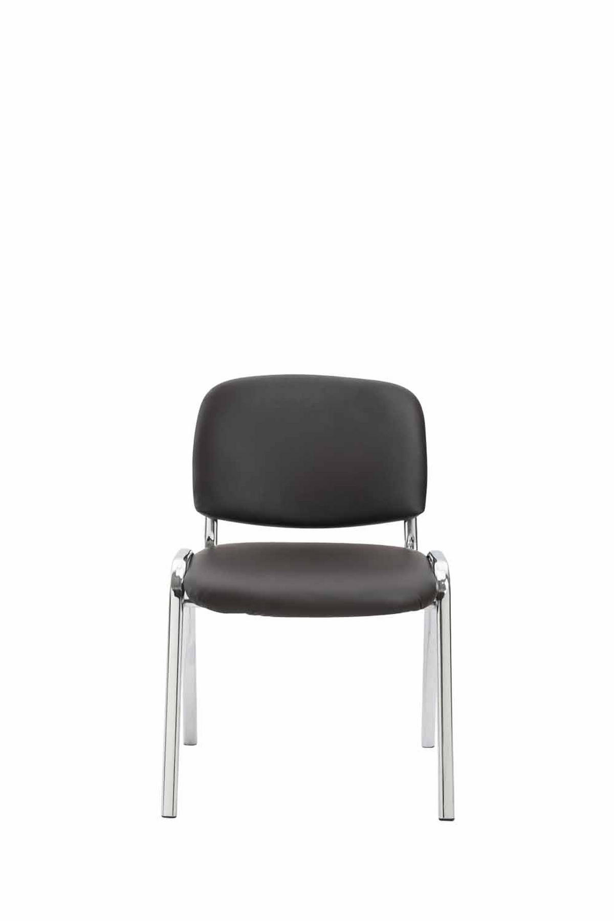 BESUCHERSTUHL Keen, Kunstleder mit Gestell in Chromoptik / Bezug Braun - Chromfarben/Braun, Textil/Metall (54/79/48cm) - TPFLiving