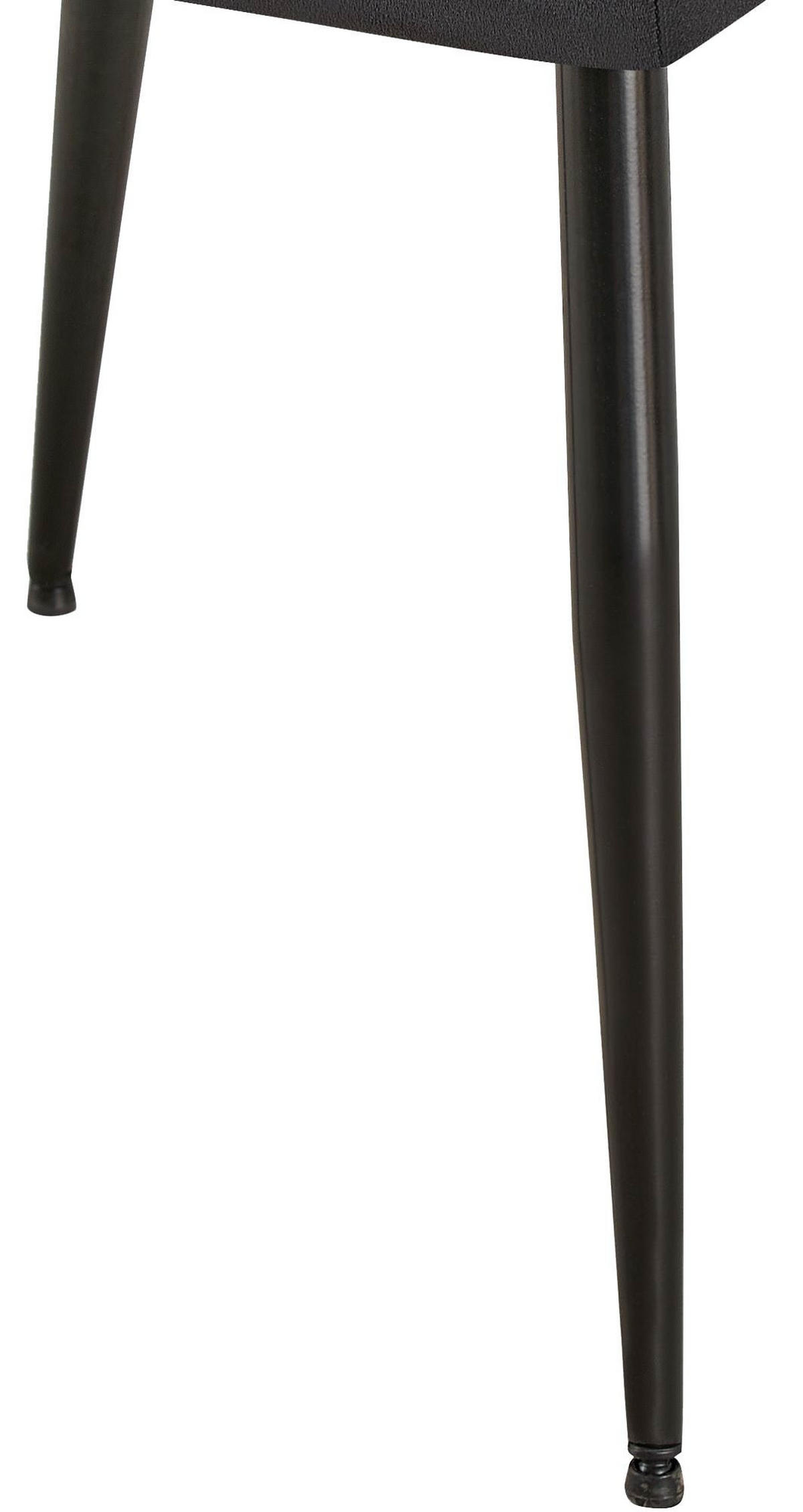 ARMLEHNENSTUHL 2er Set Samt schwarz - Schwarz, Textil/Metall (56.5/84/61cm) - CLP