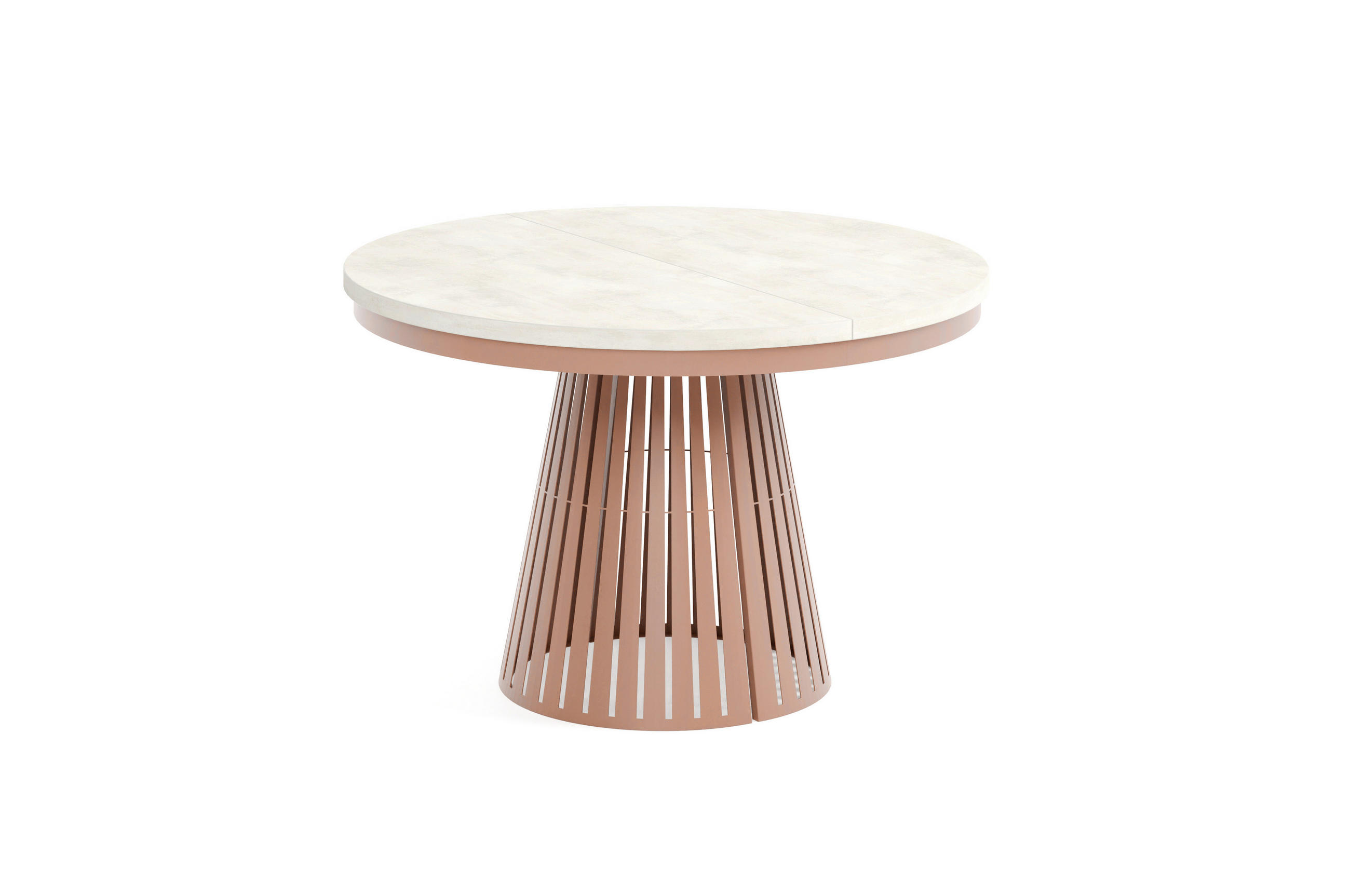 Meblini Esstisch Creme, Kupfer 120x76x120 cm