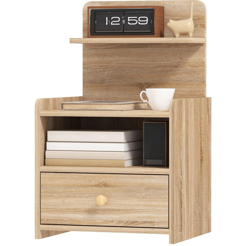 NACHTTISCH 35/40/66 cm natur aus Holzwerkstoff mit Schublade - Naturfarben, Holzwerkstoff (40/66/35cm) - OKWISH