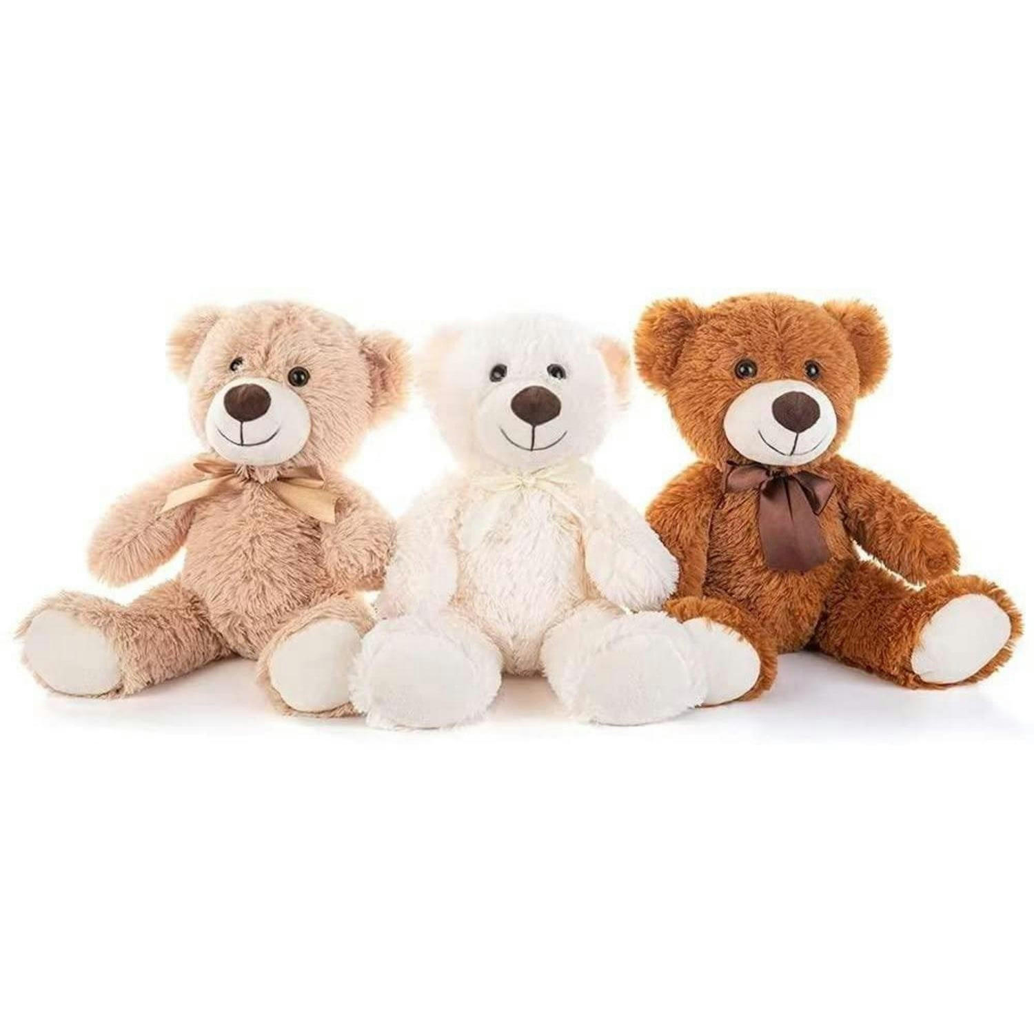 STOFFTIER 3-teiliges Set Teddybär 35 cm - Multicolor, Textil (50/100cm)