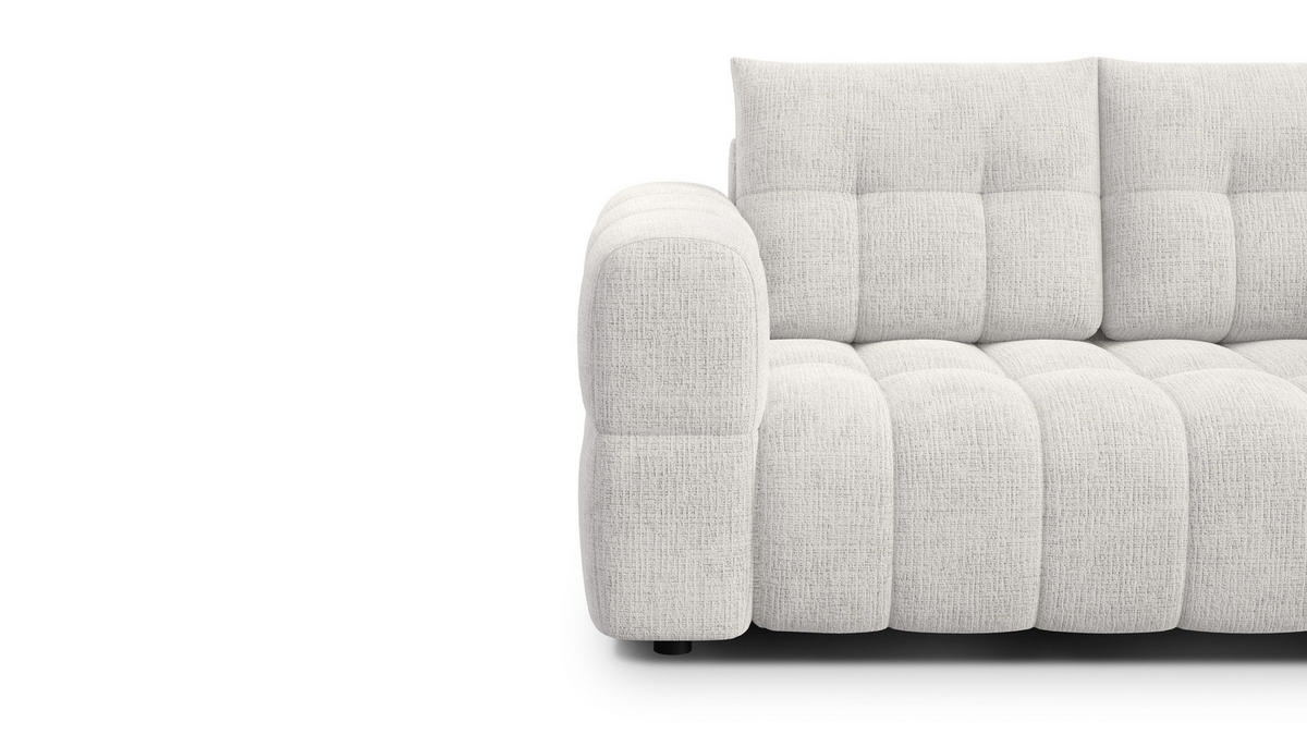 SOFA CLOUDI 2-Sitzer, creme - Creme/Schwarz, Holz/Textil (181/89/104cm) - Courtois Laville