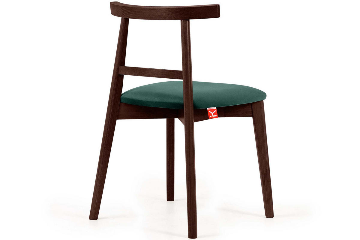 ESSTISCHSTÜHLE LILIO 2 St Vintage, Dunkelgrün / Mahagoni - Dunkelgrün, Holz/Textil (47/76/45cm) - KONSIMO®