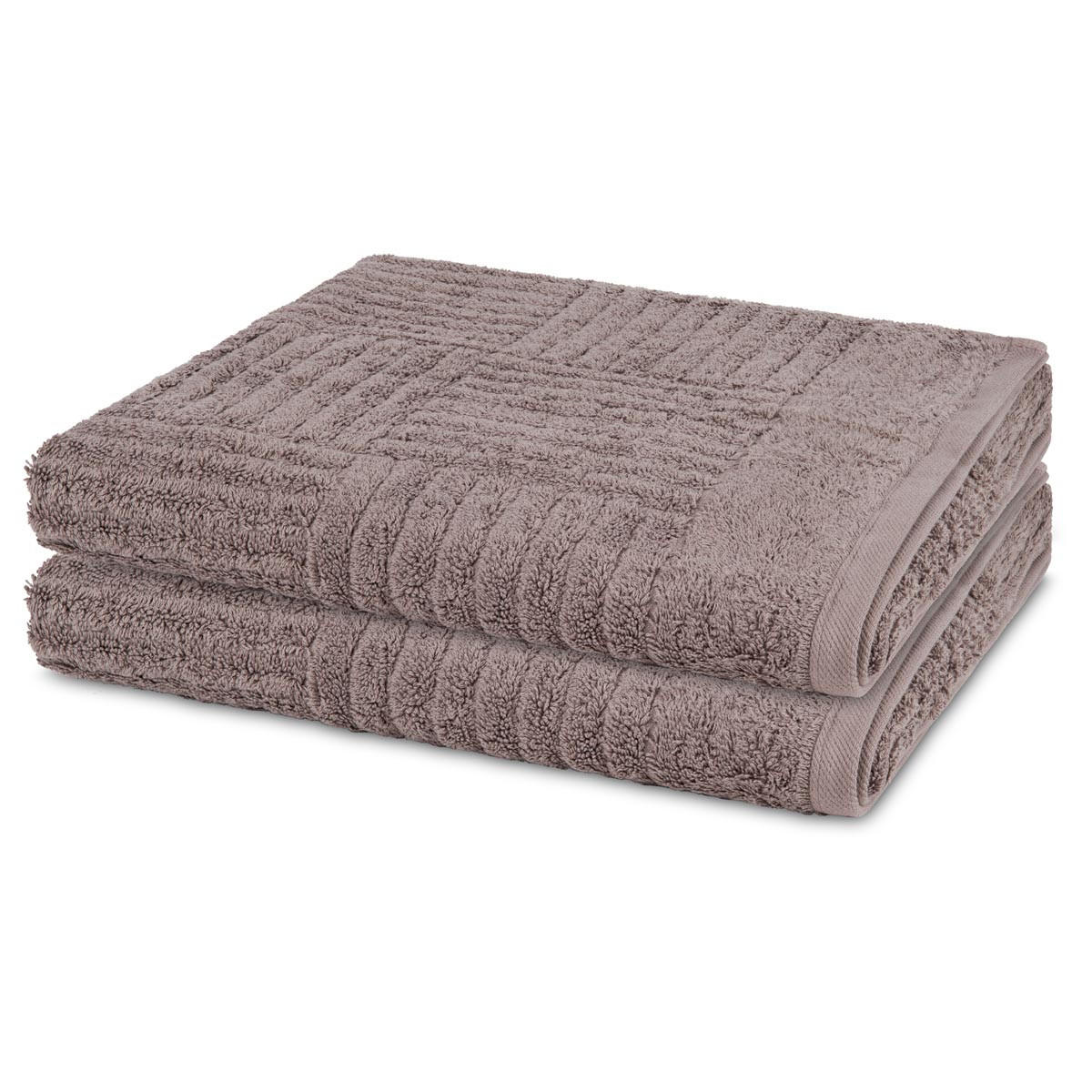 DUSCHTUCH Carre 2er-Set - Grau, Textil (70/140cm) - Ross