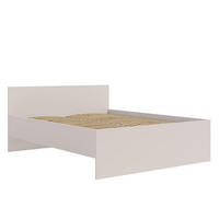 BETT Maxivo Kaschmir, mit hohem Kopfteil und Holzrahmen - Kaschmir, Holzwerkstoff (160/200cm) - Bettso