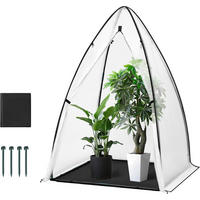 FOLIENGEWÄCHSHAUS, schwarzes Frostschutzgewebe, 120x180 cm - Schwarz/Weiß, Textil/Metall (120/180/120cm) - Woltu