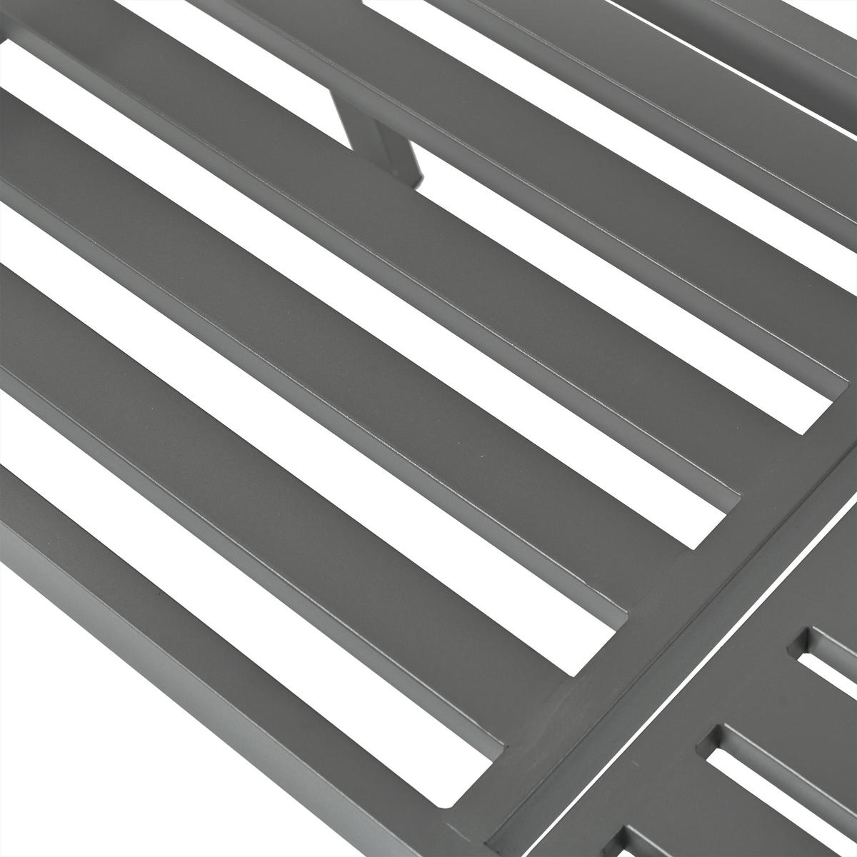 GARTENBANK - Anthrazit, Metall (150/90/57.5cm) - Relaxdays