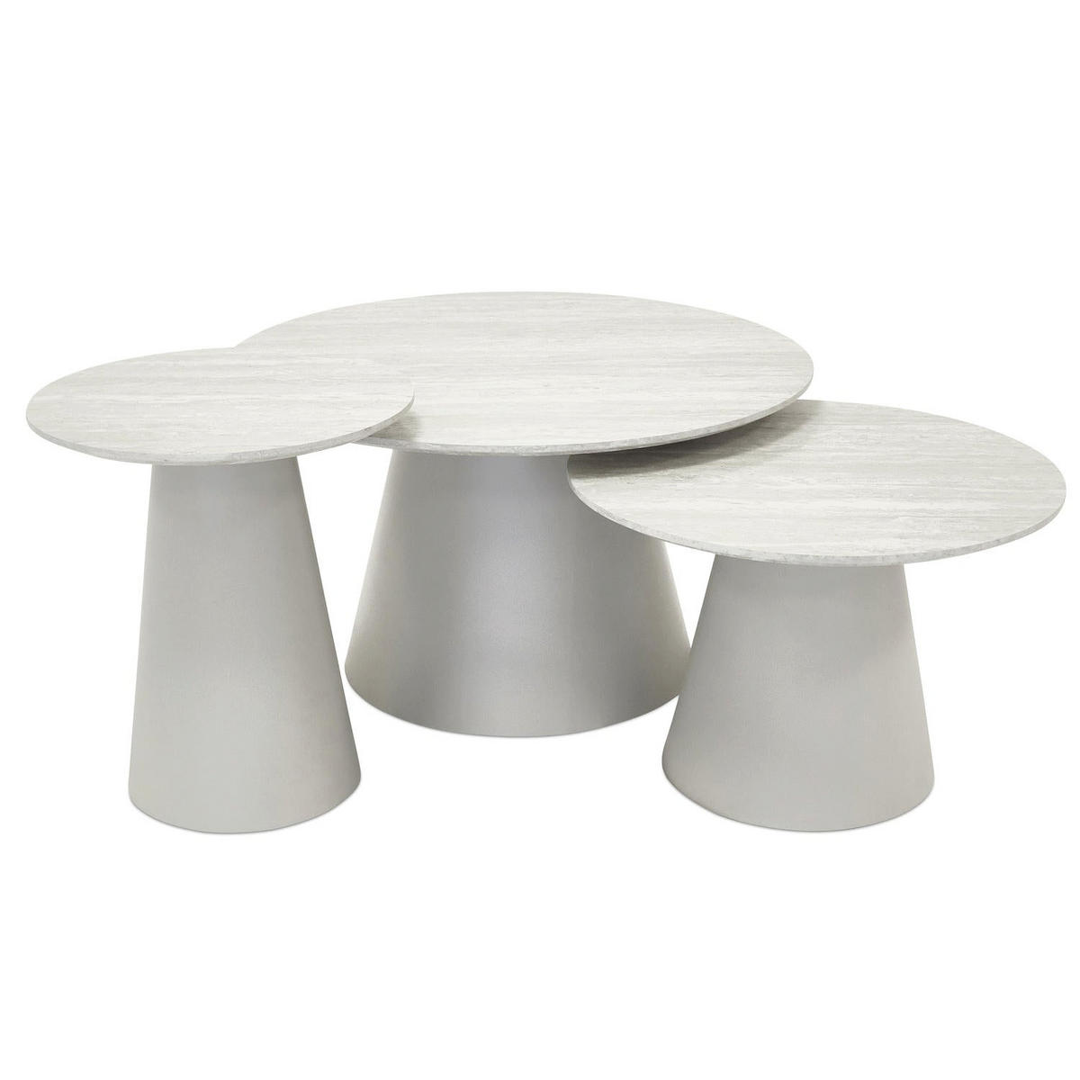 COUCHTISCH rund Grau 60/60/40 cm - Grau, Holzwerkstoff (60/60/40cm) - Furnhouse