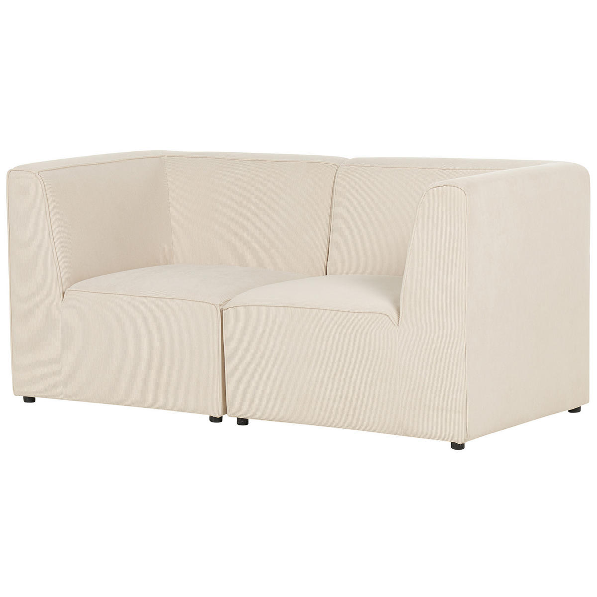 2-SITZER-SOFA Cord hellbeige Lemvig - Beige, Textil (166/78/83cm) - Beliani