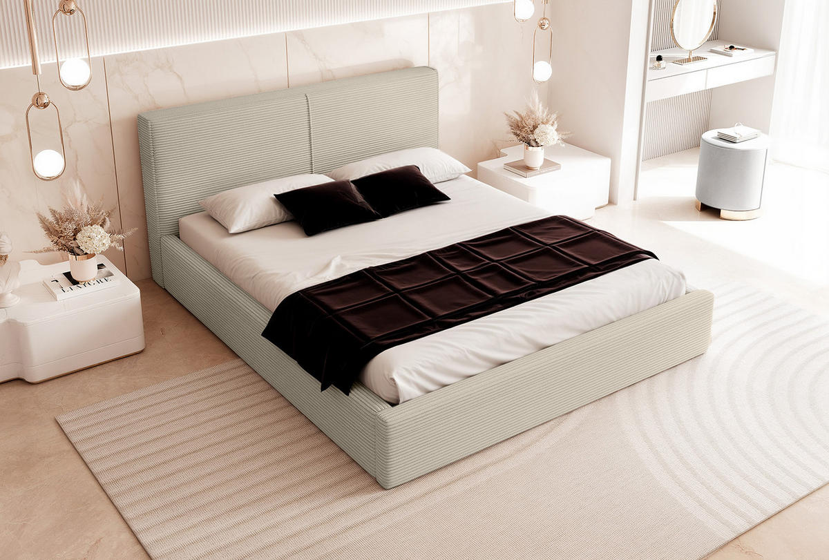 POLSTERBETT VIVELO 140x200 cm, Beige - Beige, Textil (200/140cm) - Fedve