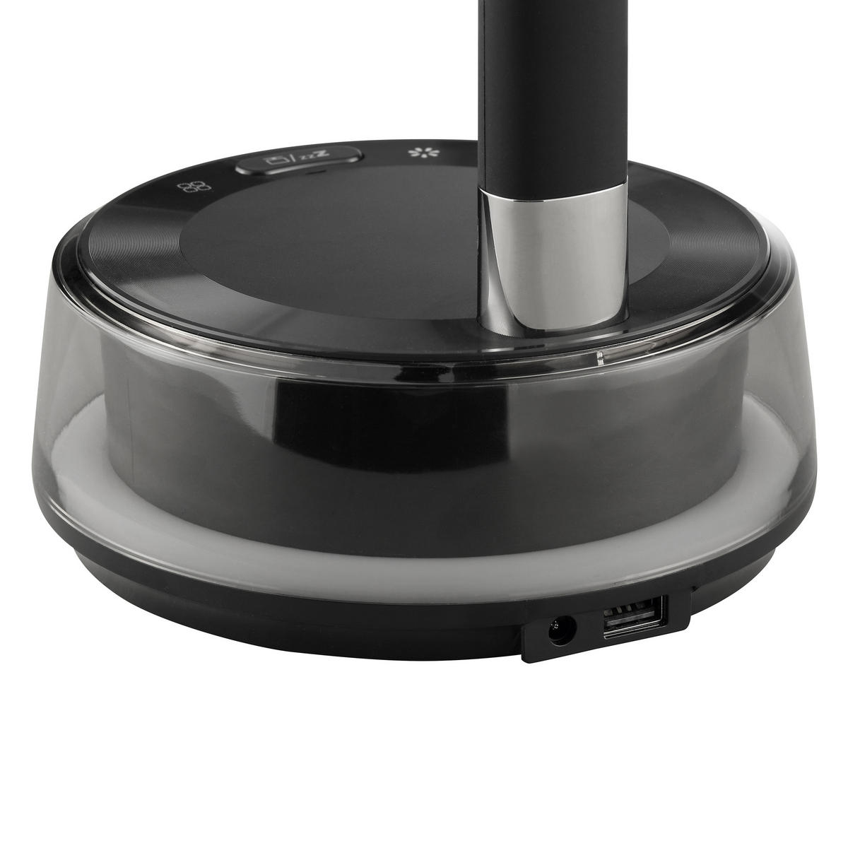 TISCHLEUCHTE Moonglow Schwarz 15/15/53 cm - Schwarz, Kunststoff (15/15/53cm) - Brilliant