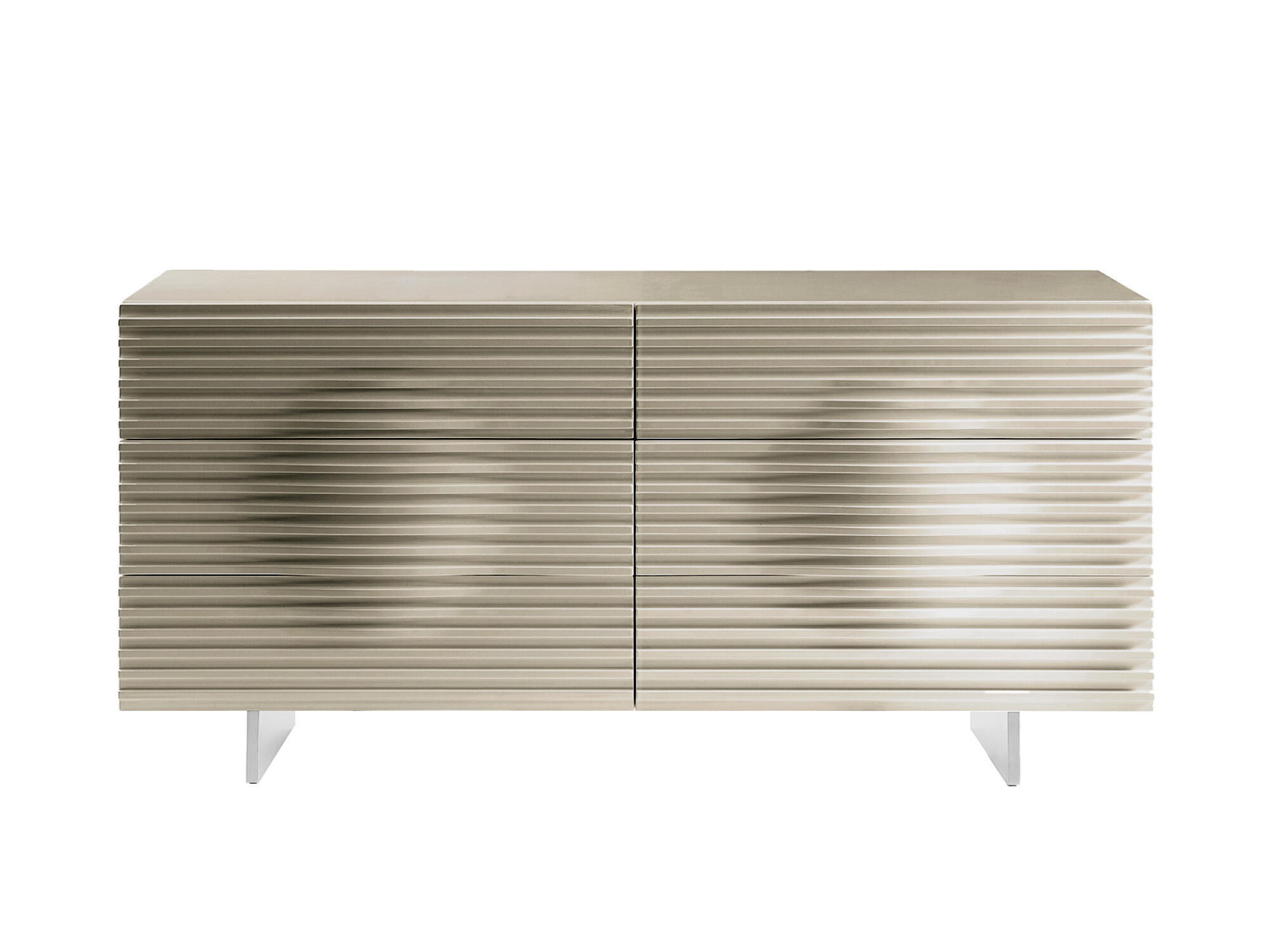 SIDEBOARD HUDSON Beige 160x49x75 cm - Beige, Holzwerkstoff (160/75/49cm) - FURNLUX