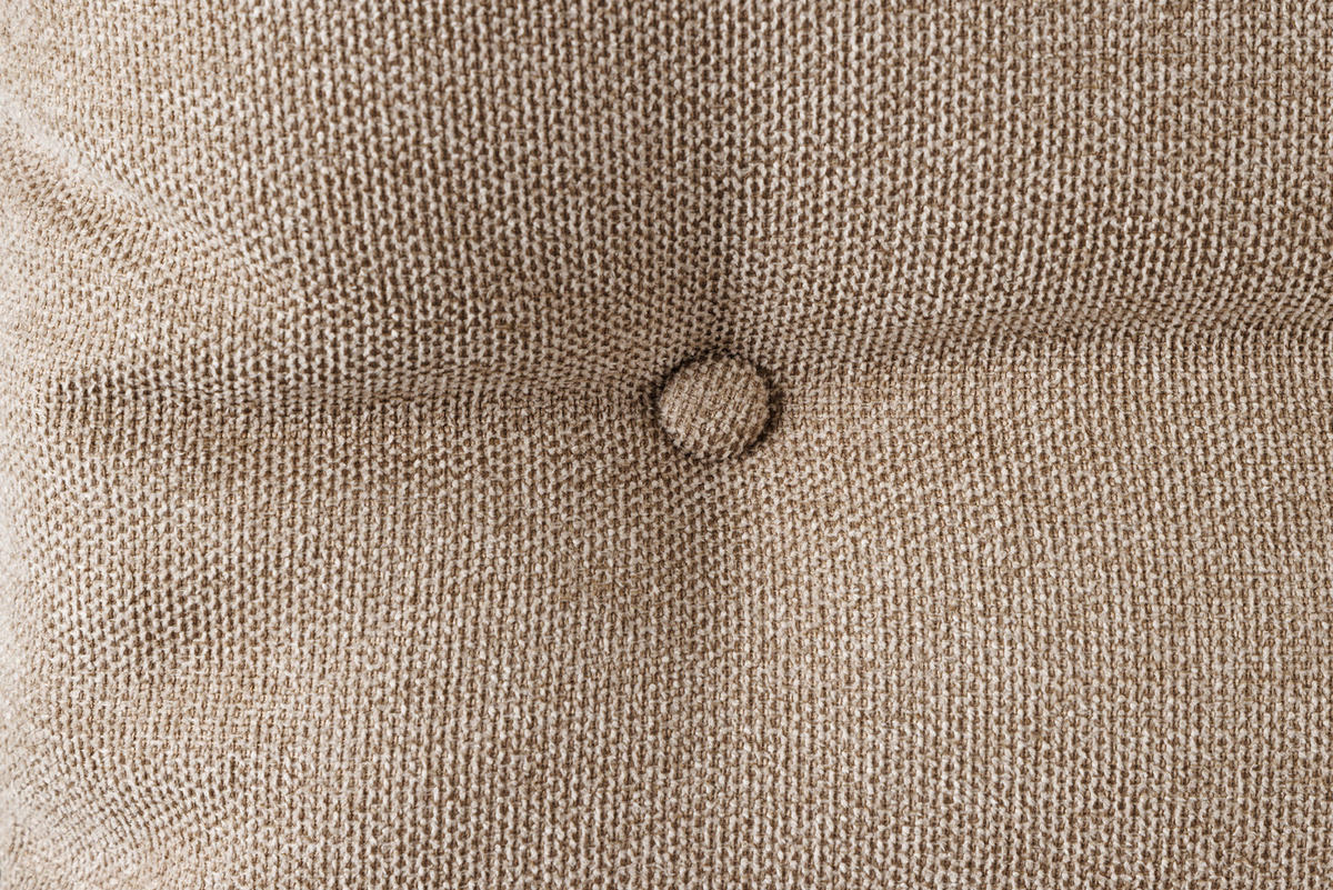 SITZBANK BIG GEORGE Samt Beige 160 cm - Beige/Schwarz, Textil/Metall (160/90/69cm) - riess-ambiente