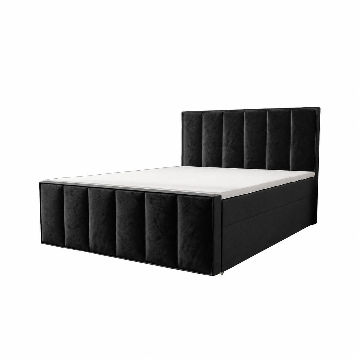 BOXBETT Aura Schwarz 160x200 cm - Schwarz, Textil (160/200cm) - B&B Home
