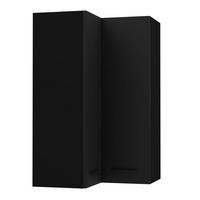 ECKHÄNGESCHRANK Bonn W14/60 schwarz / schwarz matt 60 / 60 / 96cm - Schwarz, Holz/Holzwerkstoff (60/96/60cm) - Feldmann-Wohnen