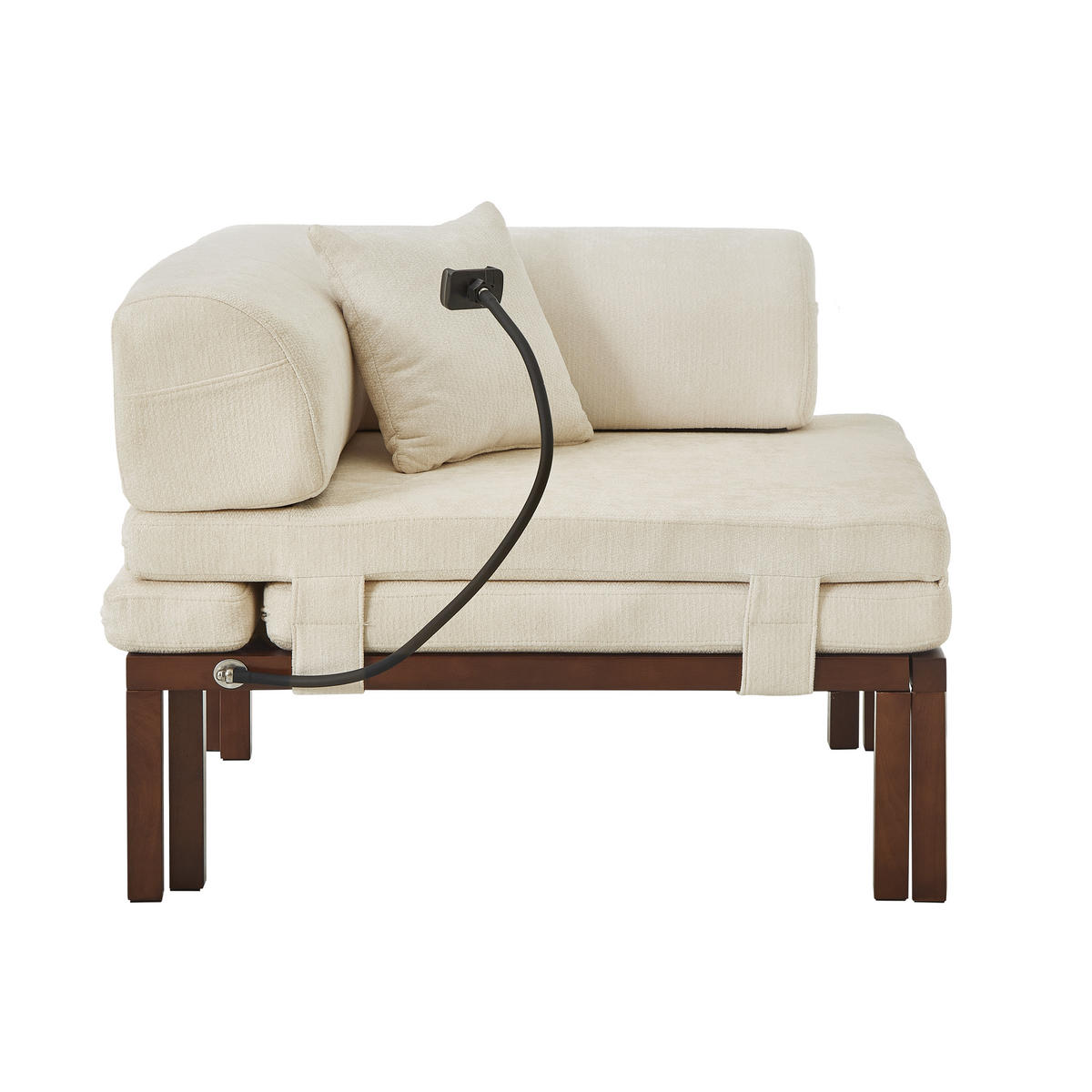 SCHLAFSOFA DE-35084 Beige - Beige, Holz (81/64/176cm) - ComfortXL