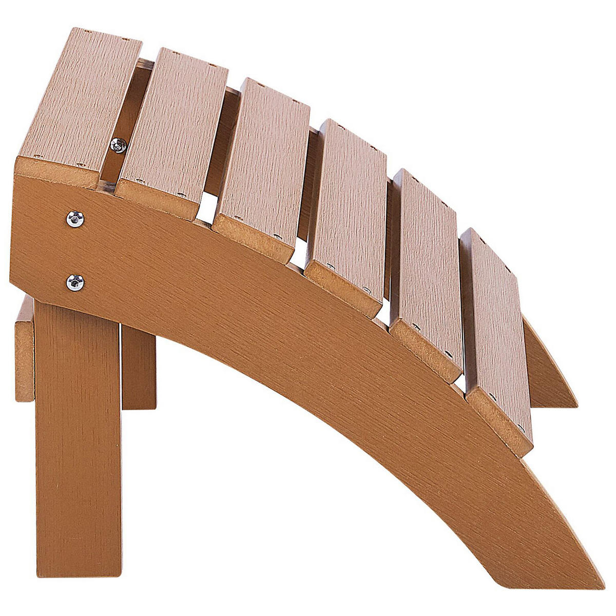 FUSSHOCKER Kunstholz heller Holzfarbton Adirondack - Hellbraun, Kunststoff (50/34/43cm) - Beliani
