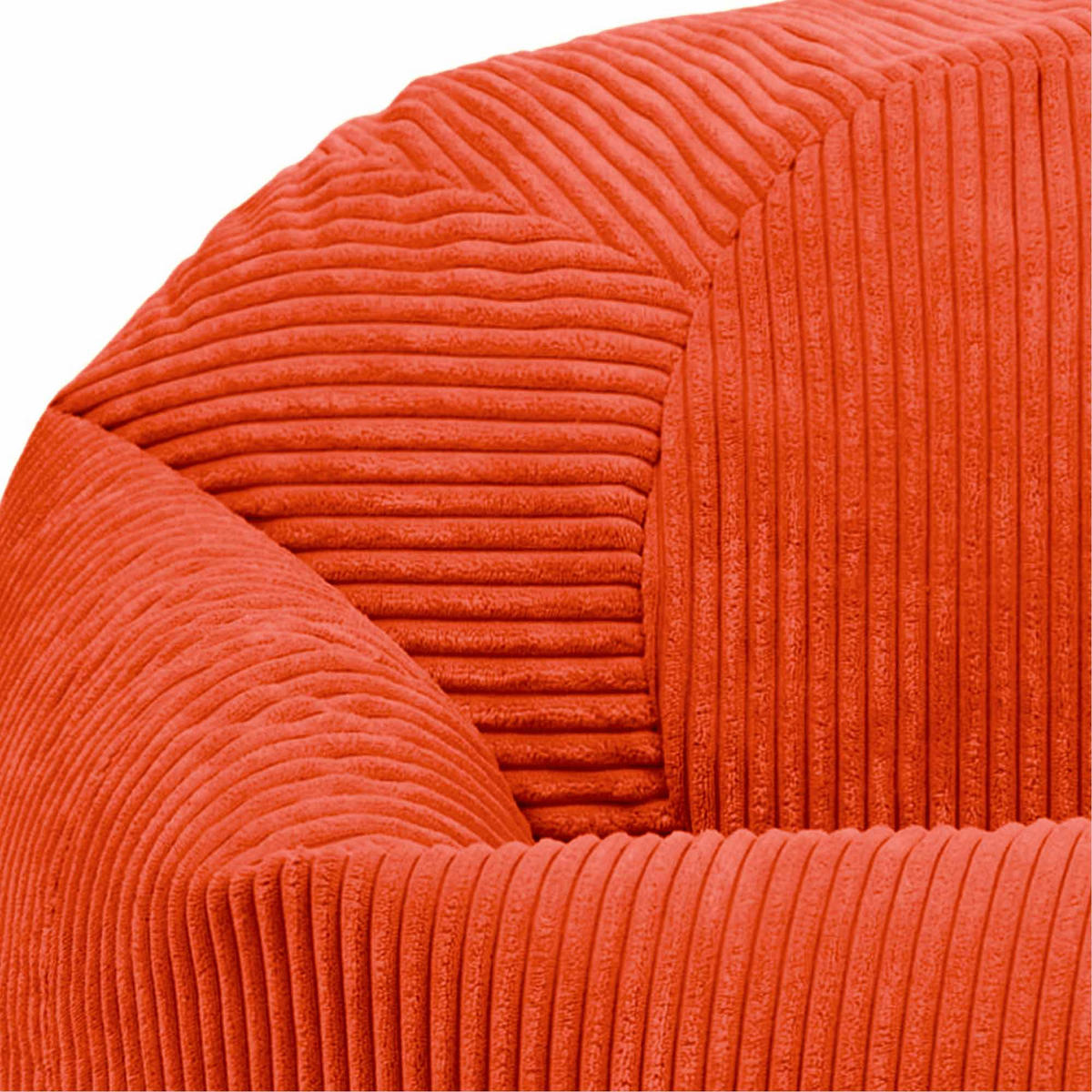 SITZSACK Klassisch + Hocker, Cord - Terra cotta, Kunststoff/Textil (85/50/85cm) - icon