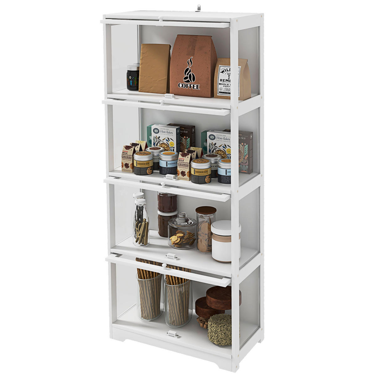 BÜCHERREGAL 59/30/139 cm Weiß - Weiß, Kunststoff (59/139/30cm)