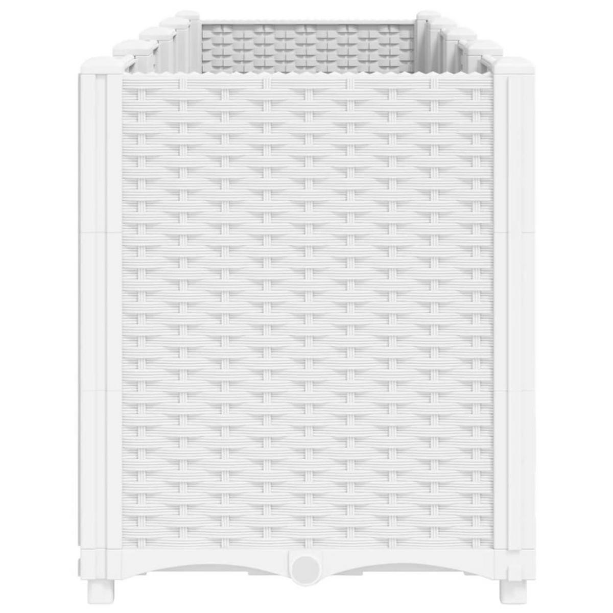 PFLANZKÜBEL Weiss 160/40/53 Cm PP - Weiß, Kunststoff (40/53/160cm) - vidaXL
