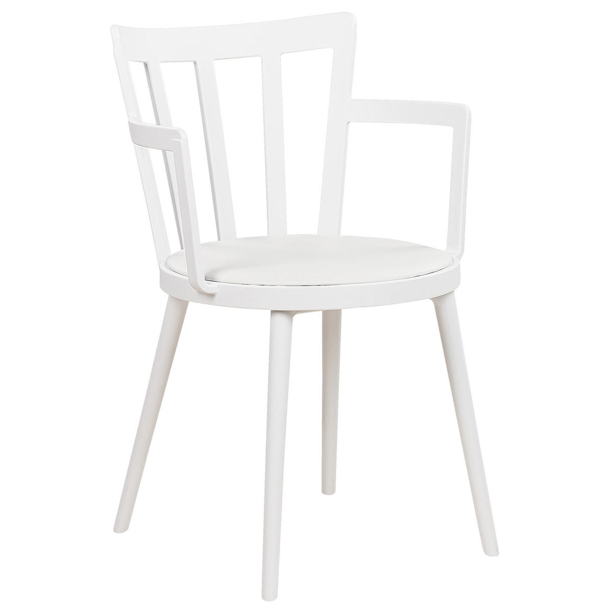 ÉTKEZŐSZÉK 4 darabos Szett Műanyag Fehér Morill - fehér, műanyag (49/77/52cm) - Beliani