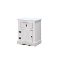 NACHTSCHRANK weiß - Weiß, Holz/Textil (53/66/38cm) - ebuy24