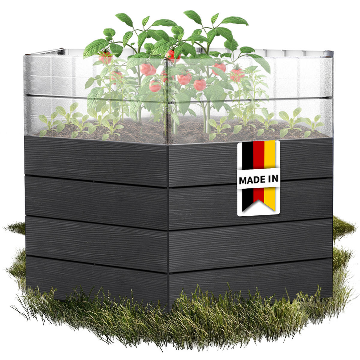 HOCHBEET Turbo L 75, - Braun, Kunststoff (110/75/58cm) - GARANTIA