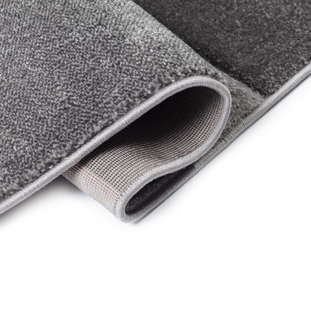 TEPPICH geometrisch 3D-Effekt handgearbeitet NIDD CLARA, Lila-Grau 160x230 cm - Lila, Textil (160/230cm) - KADIMA DESIGN