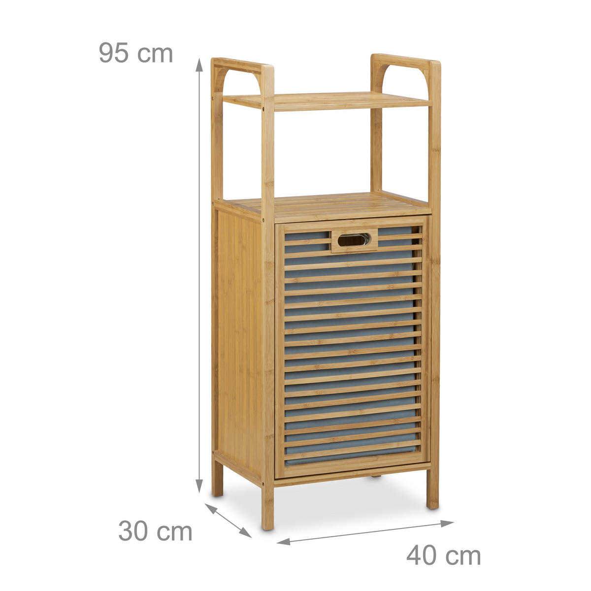 BADREGAL - Hellbraun, Holz/Holzwerkstoff (40/95/30cm) - Relaxdays