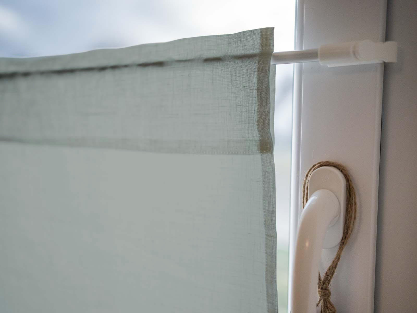 Thumbnail - beties Heimtextil Scheibengardine, Grau, Naturmaterialien, Uni, Rechteckig, 45x85 cm, Oeko-Tex® Standard 100, Hergestell...