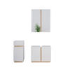 BADMÖBEL-SET Gloria Weiß 3 Teile, mit Midischrank - Weiß/Sonoma Eiche, Holzwerkstoff (70/55/34cm) - Vicco
