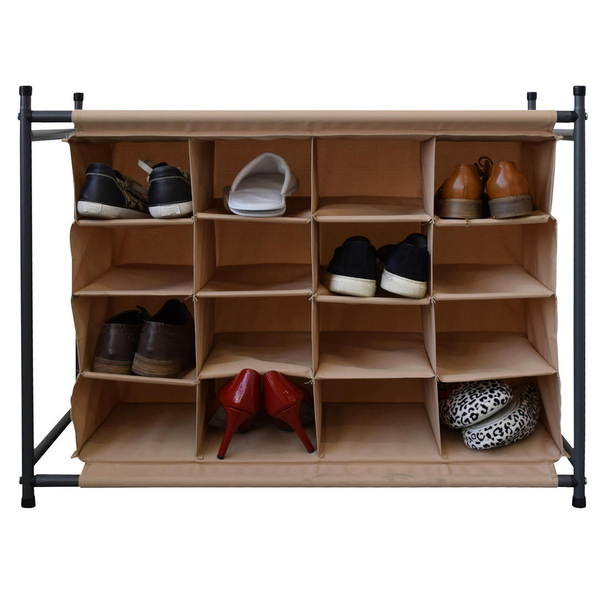 SCHUHREGAL Braun 30/132/61 cm - Braun, Metall (30/61/132cm) - Mobili Rebecca