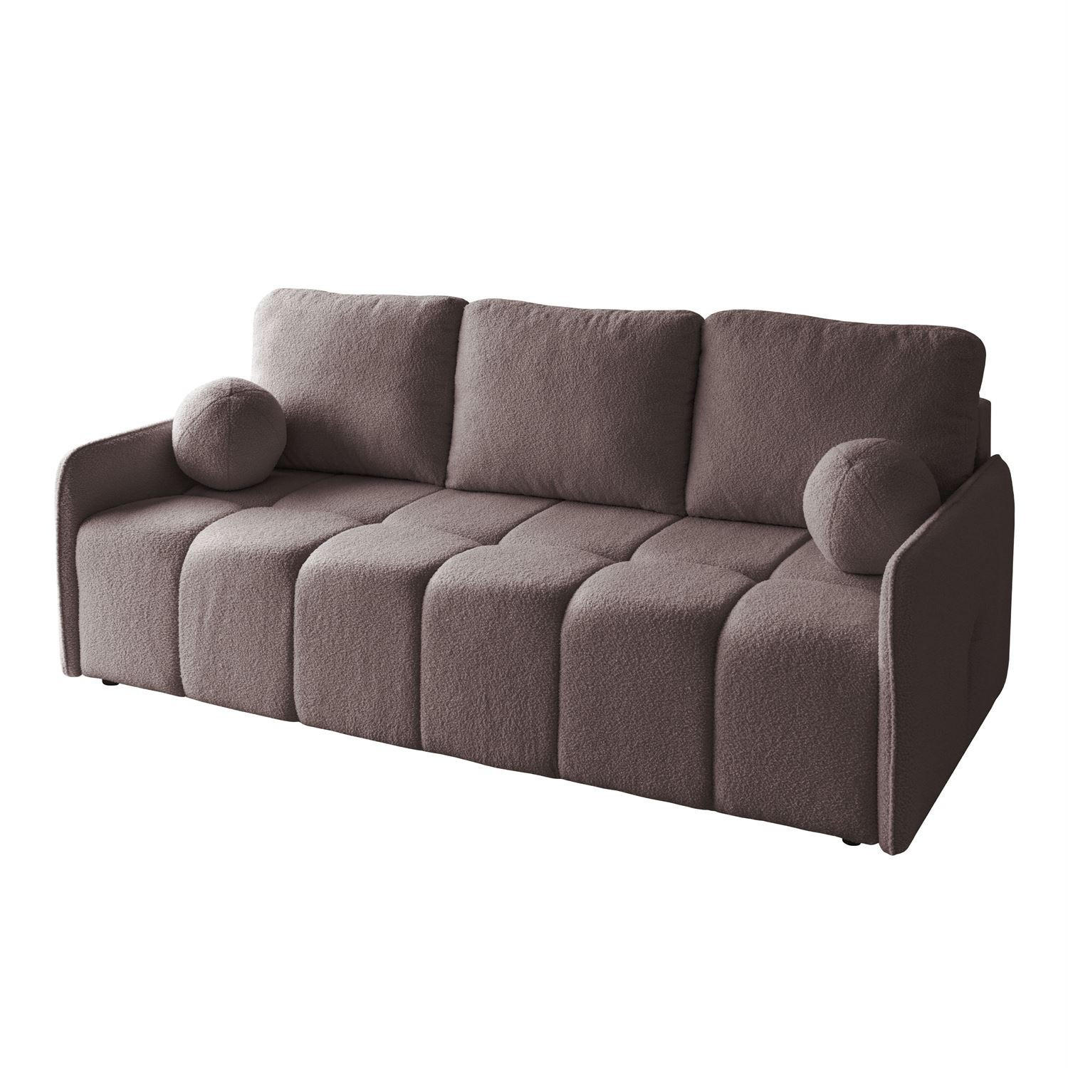 Schlafsofa Morena, zweisitzig, mit Schlaffunktion, Quelle 21 - Braun, Textil (207/90/90cm) - Lookway