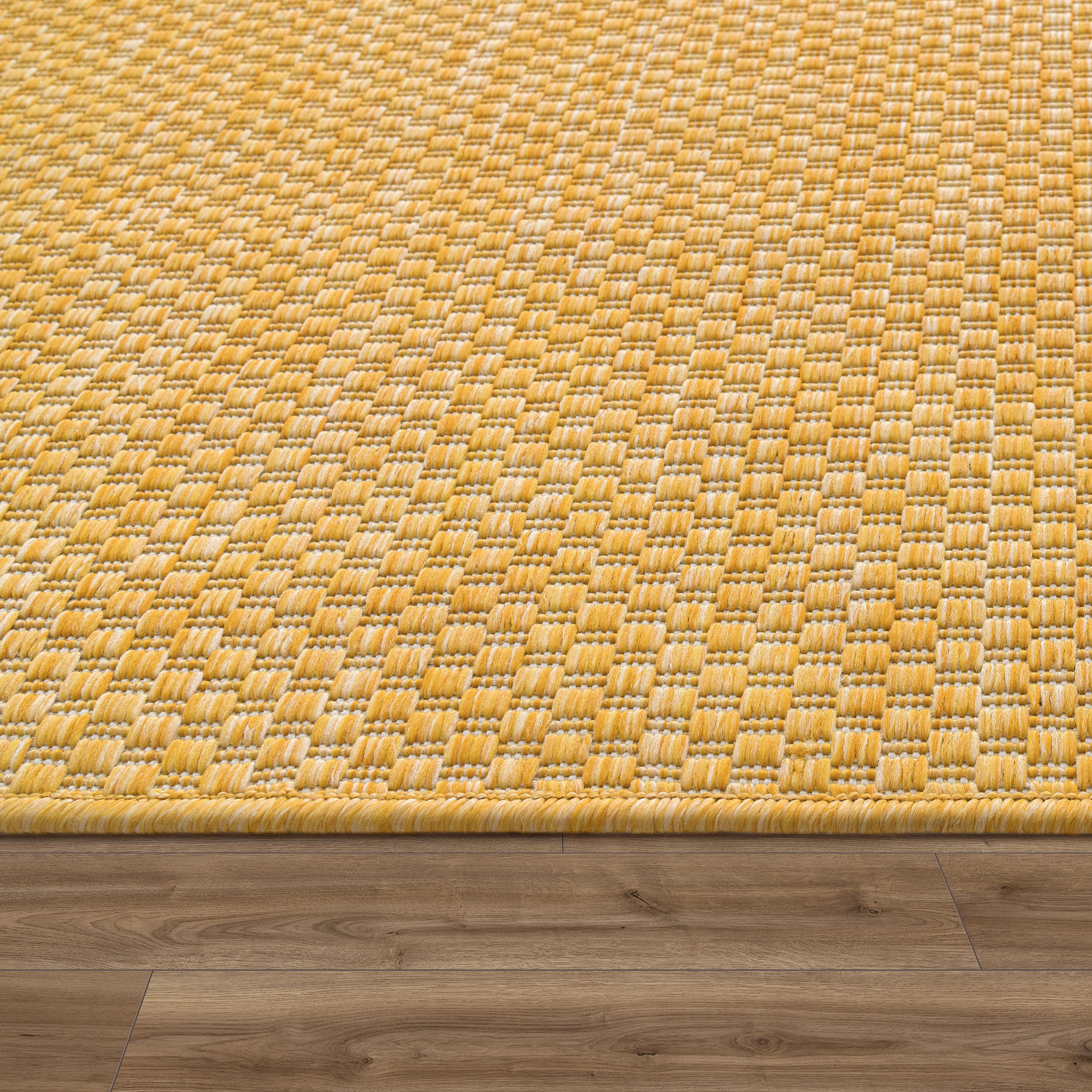 Thumbnail - Paco Home Outdoorteppich, Gelb, Textil, Rund, 120x120 cm, strapazierfähig, für Fußbodenheizung geeignet, Teppiche & Böde...