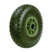 SCHUBKARRENRAD Vollgummi 3.00-4 - Schwarz Hochglanz, Kunststoff (39/39/9.9cm) - KRUMAD