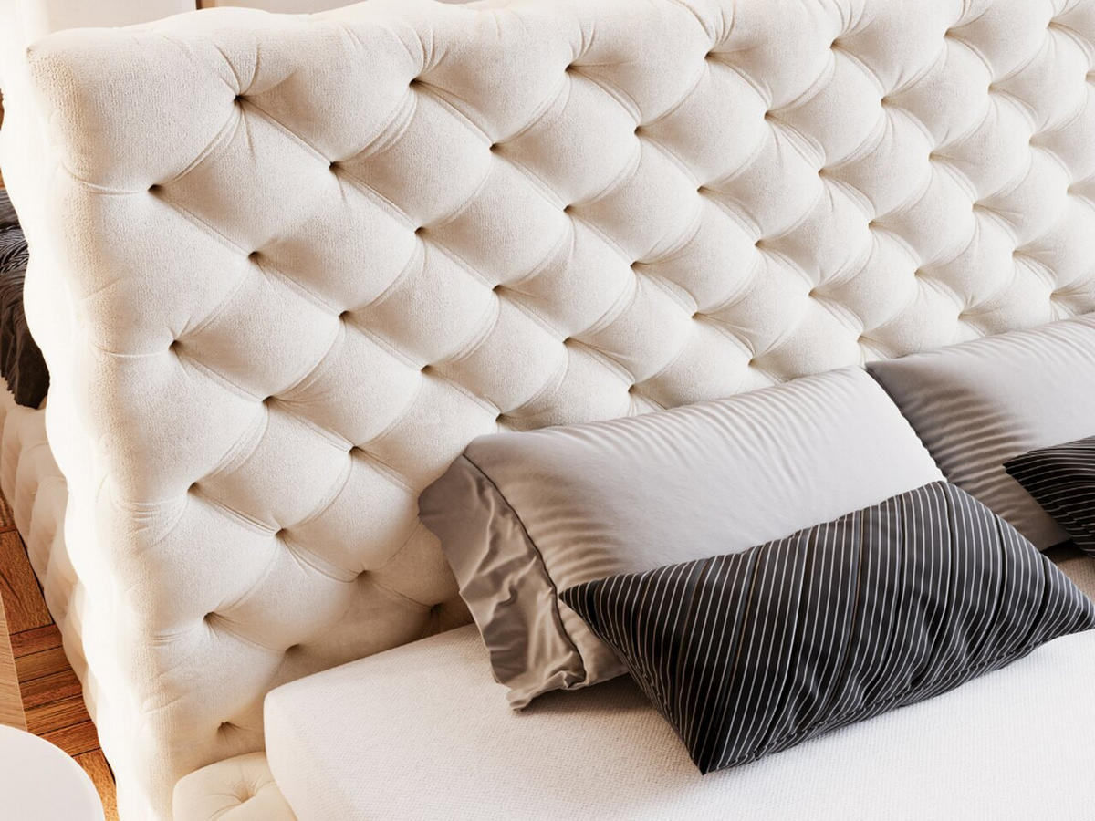 POLSTERBETT Astra 140x200 Beige - Beige/Naturfarben, Holz/Kunststoff (140/200cm) - Graingold