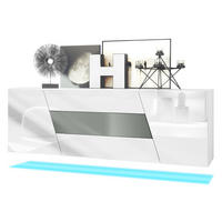 SIDEBOARD Houston Graphit Seidenmatt - Graphitfarben, Holzwerkstoff (178/57.5/38.5cm) - Vladon