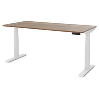 SCHREIBTISCH Elektrisch Höhenverstellbarer Familien Schreibtisch Pitino Curved Eiche Tabak Signalweiß 160/70/52.5-121cm - Eiche Wotan/Weiß, Holzwerkstoff/Metall (70/160/121cm) - ASSMANN