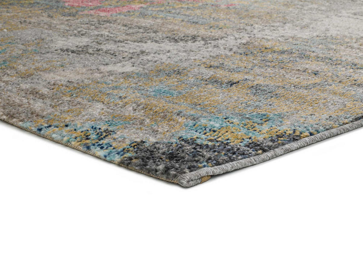 WEBTEPPICH Mehrfarbig Amira 140/200 cm - Pastellblau/Beige, Naturmaterialien/Textil (140/200cm) - Atticgo